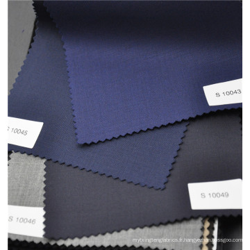 Tissu confortable en polyester mélangé de laine mélangée haute qualité pour l&#39;uniforme de tailleur